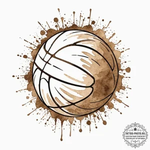 Tattoo design a basketball or football with a... - эскиз тату (№1753199835_0, 22.07.2025 15:57) — tattoo-photo.ru