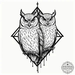 A linework tattoo of the phrase "the owls are... - эскиз тату (№1753201557_0, 22.07.2025 16:25) — tattoo-photo.ru
