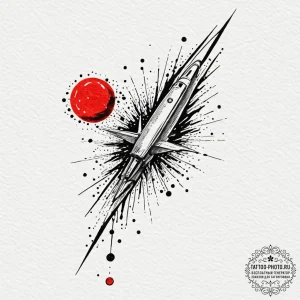 Tattoo design a tiny, sparkling comet., tatto... - эскиз тату (№1753201721_0, 22.07.2025 16:28) — tattoo-photo.ru