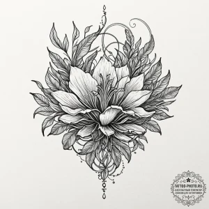 Tattoo sketch a plant growing in the shape of... - эскиз тату (№1753202310_0, 22.07.2025 16:38) — tattoo-photo.ru