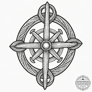 Tattoo design a single, elegant knot that rep... - эскиз тату (№1753203240_0, 22.07.2025 16:54) — tattoo-photo.ru