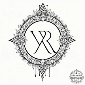 56. tattoo sketch: the rune "mir," emanating... - эскиз тату (№1753206283_0, 22.07.2025 17:44) — tattoo-photo.ru