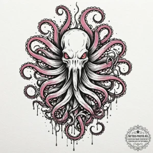 A trash polka tattoo of the thing, a horrifyi... - эскиз тату (№1753212003_0, 22.07.2025 19:20) — tattoo-photo.ru
