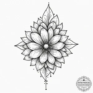 Tattoo design a fine line pattern of falling... - эскиз тату (№1753214078_0, 22.07.2025 19:54) — tattoo-photo.ru
