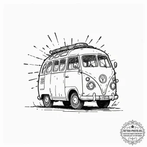 A minimalist tattoo of the catbus from my nei... - эскиз тату (№1753220484_0, 22.07.2025 21:41) — tattoo-photo.ru