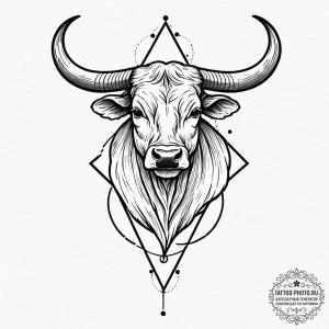 Tattoo design a taurus bull formed by a serie... - эскиз тату (№1753222292_0, 22.07.2025 22:11) — tattoo-photo.ru