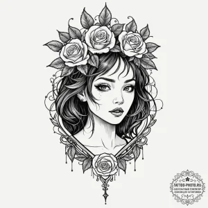 A linework tattoo of leeloo's multipass., ink... - эскиз тату (№1753226516_0, 22.07.2025 23:21) — tattoo-photo.ru