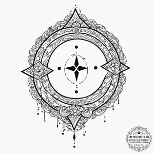 Tattoo design the glyph for pisces (12th hous... - эскиз тату (№1753226938_0, 22.07.2025 23:28) — tattoo-photo.ru