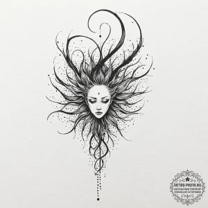Will-o'-the-wisp, tattoo drawing outline, on... - эскиз тату (№1753228016_0, 22.07.2025 23:46) — tattoo-photo.ru