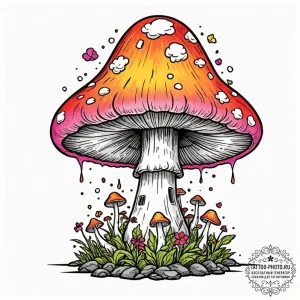 Tattoo design a mushroom cloud that is not fr... - эскиз тату (№1753228811_0, 23.07.2025 00:00) — tattoo-photo.ru