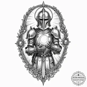 Tattoo design a knight's armored gauntlet hol... - эскиз тату (№1753229709_0, 23.07.2025 00:15) — tattoo-photo.ru