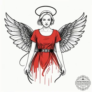 A graphic novel style portrait of the main ch... - эскиз тату (№1753231507_0, 23.07.2025 00:45) — tattoo-photo.ru