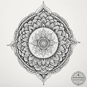 Tattoo design a stylized representation of hu... - эскиз тату (№1753231656_0, 23.07.2025 00:47) — tattoo-photo.ru