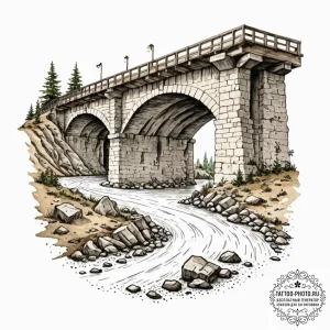 Troll under a bridge, tattoo flash sheet desi... - эскиз тату (№1753234700_0, 23.07.2025 01:38) — tattoo-photo.ru