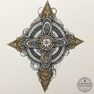 Infinity, tattoo line art, muted color palett... - эскиз тату (№1753239353_0, 23.07.2025 02:55) — tattoo-photo.ru