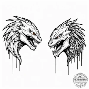 A graphic novel panel of dutch and the predat... - эскиз тату (№1753239969_0, 23.07.2025 03:06) — tattoo-photo.ru