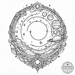 Tattoo design a blackwork tattoo of the rulin... - эскиз тату (№1753240201_0, 23.07.2025 03:10) — tattoo-photo.ru