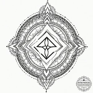94. tattoo design: a minimalist "vetar" rune,... - эскиз тату (№1753246676_0, 23.07.2025 04:57) — tattoo-photo.ru