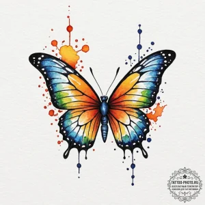 Tattoo sketch a butterfly or bird (spirit ani... - эскиз тату (№1753251779_0, 23.07.2025 06:22) — tattoo-photo.ru