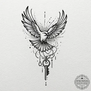 Tattoo sketch a stylized "escape key" with a... - эскиз тату (№1753251931_0, 23.07.2025 06:25) — tattoo-photo.ru
