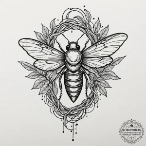Tattoo sketch a cicada perched on a dead bran... - эскиз тату (№1753256349_0, 23.07.2025 07:39) — tattoo-photo.ru