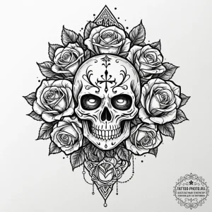 Tattoo design a rogue's hood and mask with gl... - эскиз тату (№1753258560_0, 23.07.2025 08:16) — tattoo-photo.ru