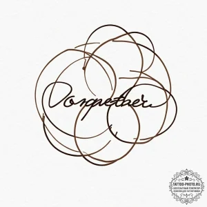 Tattoo sketch a simple "together" or "connect... - эскиз тату (№1753259398_0, 23.07.2025 08:29) — tattoo-photo.ru