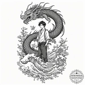 Tattoo design a silhouette of a man carrying... - эскиз тату (№1753262750_0, 23.07.2025 09:25) — tattoo-photo.ru