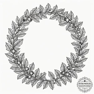 Tattoo design a strong, protective wreath mad... - эскиз тату (№1753263908_0, 23.07.2025 09:45) — tattoo-photo.ru