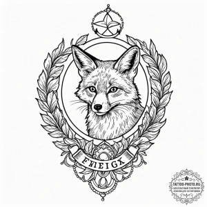 A linework tattoo of the fox that follows fle... - эскиз тату (№1753264011_0, 23.07.2025 09:46) — tattoo-photo.ru