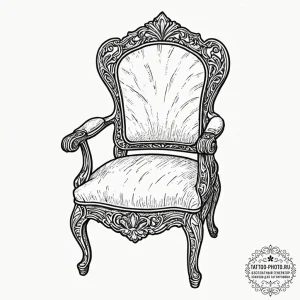 Tattoo design a gaming chair armrest with a s... - эскиз тату (№1753264090_0, 23.07.2025 09:48) — tattoo-photo.ru
