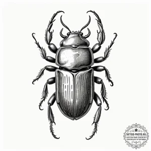 Scarab, artistic tattoo sketch, soft whip sha... - эскиз тату (№1753265848_0, 23.07.2025 10:17) — tattoo-photo.ru