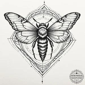 A sketch of the death's-head moth on a victim... - эскиз тату (№1753269247_0, 23.07.2025 11:14) — tattoo-photo.ru