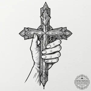 Tattoo design a strong, protective hand holdi... - эскиз тату (№1753269523_0, 23.07.2025 11:18) — tattoo-photo.ru