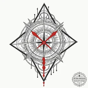 A dotwork tattoo of the five witcher signs: a... - эскиз тату (№1753270856_0, 23.07.2025 11:40) — tattoo-photo.ru