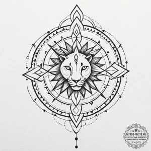 Tattoo sketch a zodiac symbol composed entire... - эскиз тату (№1753271223_0, 23.07.2025 11:47) — tattoo-photo.ru