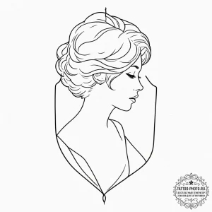 Tattoo sketch a person's silhouette made of g... - эскиз тату (№1753271403_0, 23.07.2025 11:50) — tattoo-photo.ru