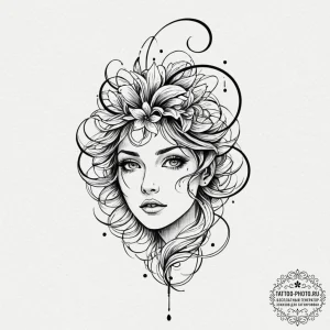 Tattoo design an abstract representation of q... - эскиз тату (№1753275772_0, 23.07.2025 13:02) — tattoo-photo.ru