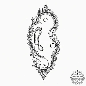 Tattoo design a stylized runner's footprint o... - эскиз тату (№1753276043_0, 23.07.2025 13:07) — tattoo-photo.ru