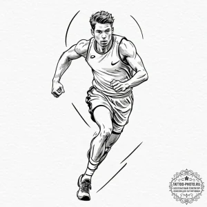 Tattoo design a stylized representation of hu... - эскиз тату (№1753276474_0, 23.07.2025 13:14) — tattoo-photo.ru