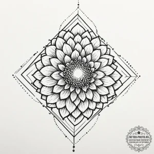 Tattoo sketch a subtle geometric pattern on t... - эскиз тату (№1753276629_0, 23.07.2025 13:17) — tattoo-photo.ru