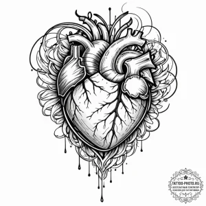 Tattoo design a digital representation of a b... - эскиз тату (№1753278484_0, 23.07.2025 13:48) — tattoo-photo.ru