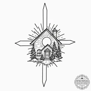 Tattoo sketch a simple, colorful drawing of a... - эскиз тату (№1753278657_0, 23.07.2025 13:50) — tattoo-photo.ru
