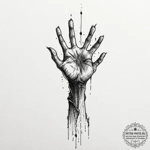 Tattoo sketch a forearm with flowing lines re... - эскиз тату (№1753282399_0, 23.07.2025 14:53) — tattoo-photo.ru