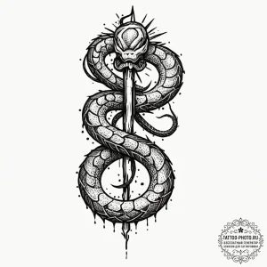 Tattoo design an uroboros serpent whose body... - эскиз тату (№1753282479_0, 23.07.2025 14:54) — tattoo-photo.ru