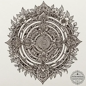 Tattoo design a single, perfect bloom with a... - эскиз тату (№1753282748_0, 23.07.2025 14:59) — tattoo-photo.ru