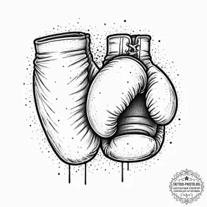 Boxing gloves, tattoo drawing outline, blackw... - эскиз тату (№1753282929_0, 23.07.2025 15:02) — tattoo-photo.ru