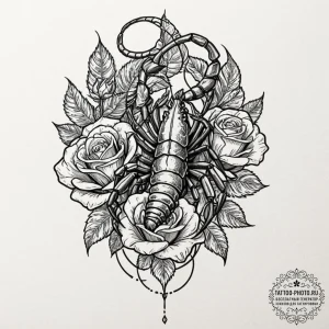 Tattoo design a realistic scorpio scorpion, w... - эскиз тату (№1753283012_0, 23.07.2025 15:03) — tattoo-photo.ru