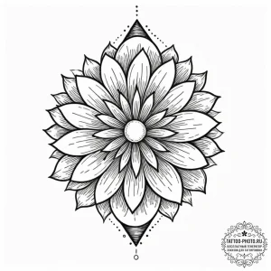 Tattoo design a stylized power core, radiatin... - эскиз тату (№1753285912_0, 23.07.2025 15:51) — tattoo-photo.ru