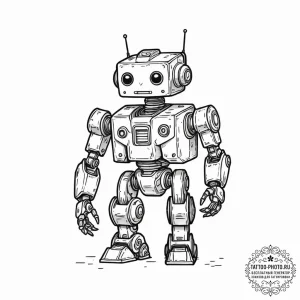 Tattoo design a robotic animal companion, sle... - эскиз тату (№1753286082_0, 23.07.2025 15:54) — tattoo-photo.ru